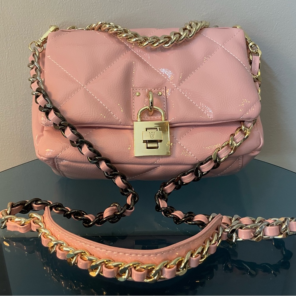 Steve Madden Pink Crossbody Bag with Gold Chain